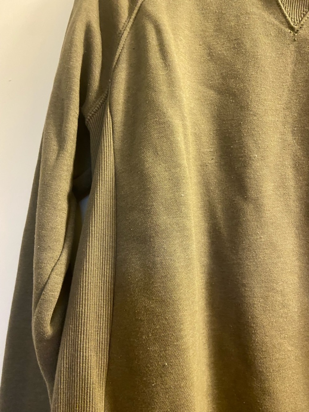 Carhartt Olive Crewneck Sweatshirt with Sleeve Logo - Picture 7 of 7